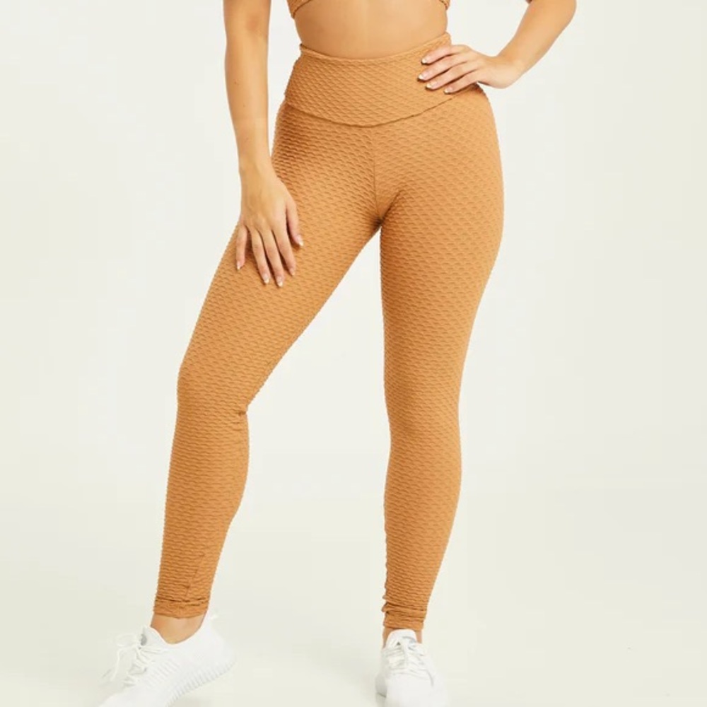 CROCO SKIN LEGGINGS CARAMEL
